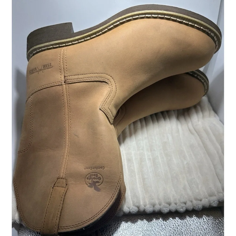 Georgia Boot Carbo-Tec Wellington Farm Ranch Pull-On Boots G5814 Men's Size 11D